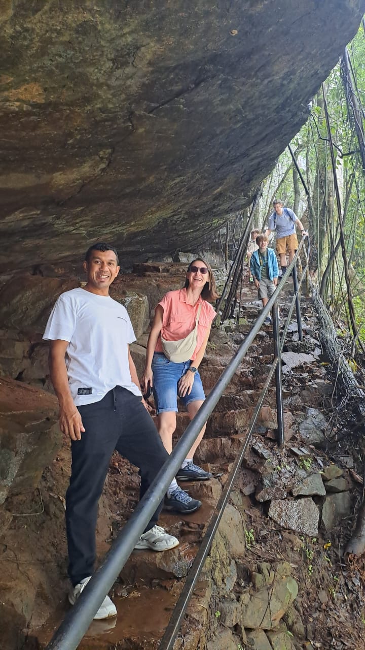 Climbing the ancient rock fortress