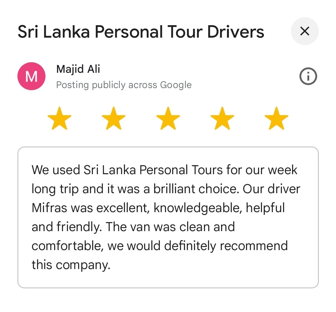 Screenshot of review by Majid Ali